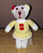 Maskotka Misia, ręcznie robiona na szydełku