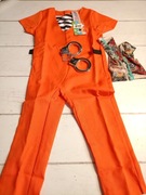 Strój jednoczęściowy więźnia kajdany rękawki chłopięcy bal halloween r.104