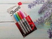 Markery permanentne Sharpie 4 kolory, cienka końcówka,  nowe