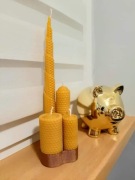 Zestaw 4 świec z węzy pszczelej