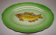 Ćmielów, półmisek z rybą, patera, porcelana PRL, vintage, retro