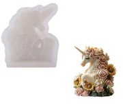 JEDNOROŻEC Kwiatowy forma silikonowa 9.6*8.3 do odlewów Świec Mydła Gipsu 