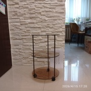 stolik okrągły, (promocja -70 %), pleksa, bezpieczny, 3 poziomy, nowy