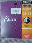 Struny ELIKSIR do gitary akustycznej 12/53 nanoweb 