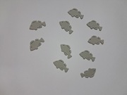 Scrapki rybka 10 szt. 20x11 mm szara gramatura 160 g/m2