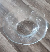 Duża patera szklana Walther Glas ,,Flamingi,, 1990 rok