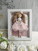 Pamiątka Chrztu Świętego Anioł Stróż w ramce 