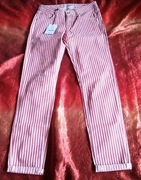 School Rag pearl 7/8 red size 25 vintage spodnie nowe  punk rock rockabilly