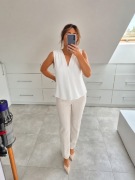 Elegancka biała bluzka Borowiecki, rozmiar L (40) nowa