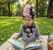 Czapka turban I apaszka zestaw wiosenny obwód 50-52 cm