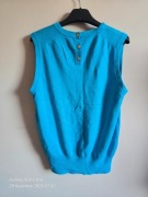 Niebieski top / kamizelka dzianinowa ZARA – Rozmiar L