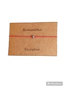 Czerwona nitka gwiazdka srebrna hematyt szczęścia