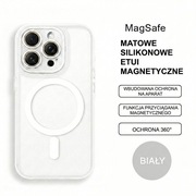 Etui MagSafe do iPhone 15 - Matowe Półprzezroczyste + Ochrona Aparatu