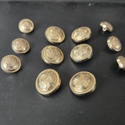 Ozdobne guziki liberyjne z herbem | Vintage | Komplet 