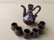 Dzbanek +6 filiżanki kieliszki Vintage PRL wysyłka.