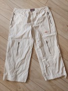 Białe letnie 3/4 spodnie rozmiar L/XL