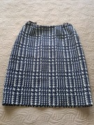 Vintage Spódnica damska granatowo biala retro PRL M 