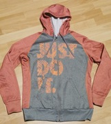 Nike Therma-fit - sportowa szaro/ceglana bluza z kapturem-super wzór roz. M