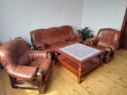 komplet skórzany 3 częściowy