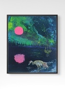 "Nocą coś się kończy" autorski obraz akrylowy z certyfikatem i sygn.