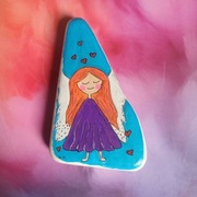 Kamyk ręcznie malowany