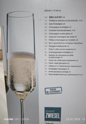 Kieliszki do szampana schott zwiesel, zst 4szt, NOWE, 215ml
