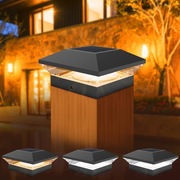 Solarne nakładki na słupki światło 2 temperatury barwowe IP65 4SZT