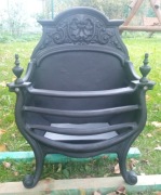 Ruszt na nóżkach żeliwny królewski duży grill kominka angielski antyk