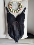Super seksowne czarne body koronkowe 75F 80F 40/42 + gratis
