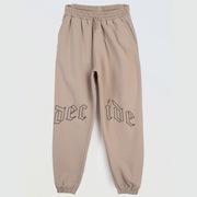 Nowe luźne spodnie dresowe oversize z nadrukiem na kolanach Reporter Young