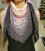 Chusty ręcznie robione cudne, ombre, 