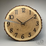 Zegar ścienny drewniany, dębowy 40 cm