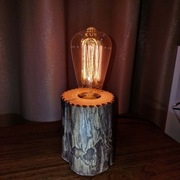 Lampka drewniana +ŻARÓWKA!!! nocna biurkowa stylowa wyjątkowa "Pidgey"