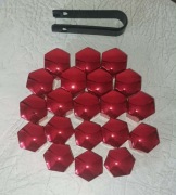 Nakładki osłonki zaślepki nasadki na śruby 19 mm czerwony połysk