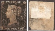 1840 - 1  -  BLACK   PENNY -  E - F
