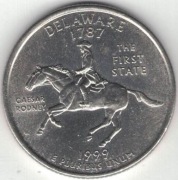 USA quarter dollar 25 centów 1999 P Delaware