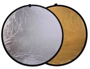 Blenda płaszczyzna 2w1 okrągła 60cm złoto srebrna