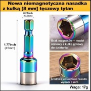 NASADKA 8 mm Z KULKĄ DO ŚRUB NIERDZEWNYCH - PRECYZJA I WYTRZYMAŁOŚĆ
