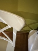 Drewniane krzesło ikea białe 