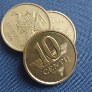 Moneta Litwa 10 centów 1998