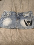 Mini spódniczka miniówka jeans xs/s retro dżinsowa