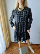 Czarna sukienka z połyskiem new collection elegancka mini imprezowa