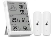 Tuya WiFi stacja pogody + 2 czujniki temperatura wilgotność zegar