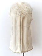 NOWA KAMIZELKA KORZUCH KOLNIERZ Z LAMY NATURALNEJ ROZMIAR 38 BEZ