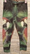 Legginsy Zara 164  bawełna papuga dżungla wiek 13/14 