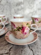 Filiżanki z kwiatowym wzorem 5 sztuk