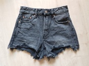 Krótkie spodenki szorty damskie jeansowe, czarne Stradivarius r. 34 XS