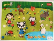 KICA KOCIA UKŁADANKA DREWNIANA 18M+