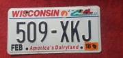 Wisconsin tablica rejestracyjna usa oryginal