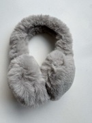 nauszniki futrzane – szare - nowe - mega